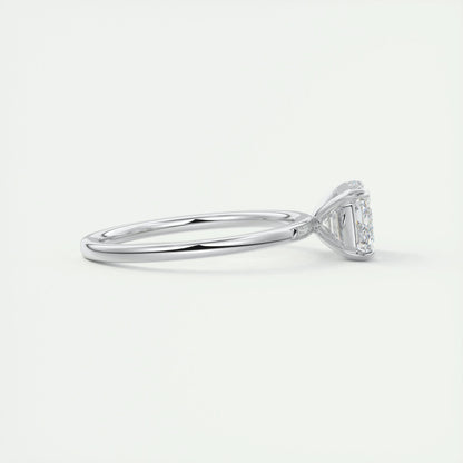 1.91 CT Emerald Cut Solitaire Moissanite Engagement Ring 3