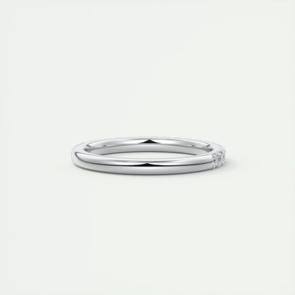 0.38 CT Round Half Eternity CVD EF/VVS Diamond Wedding Band 6