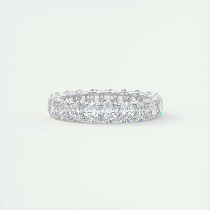 3.15 TCW Oval Cut Shared Prong Moissanite Bridal Wedding Band 1