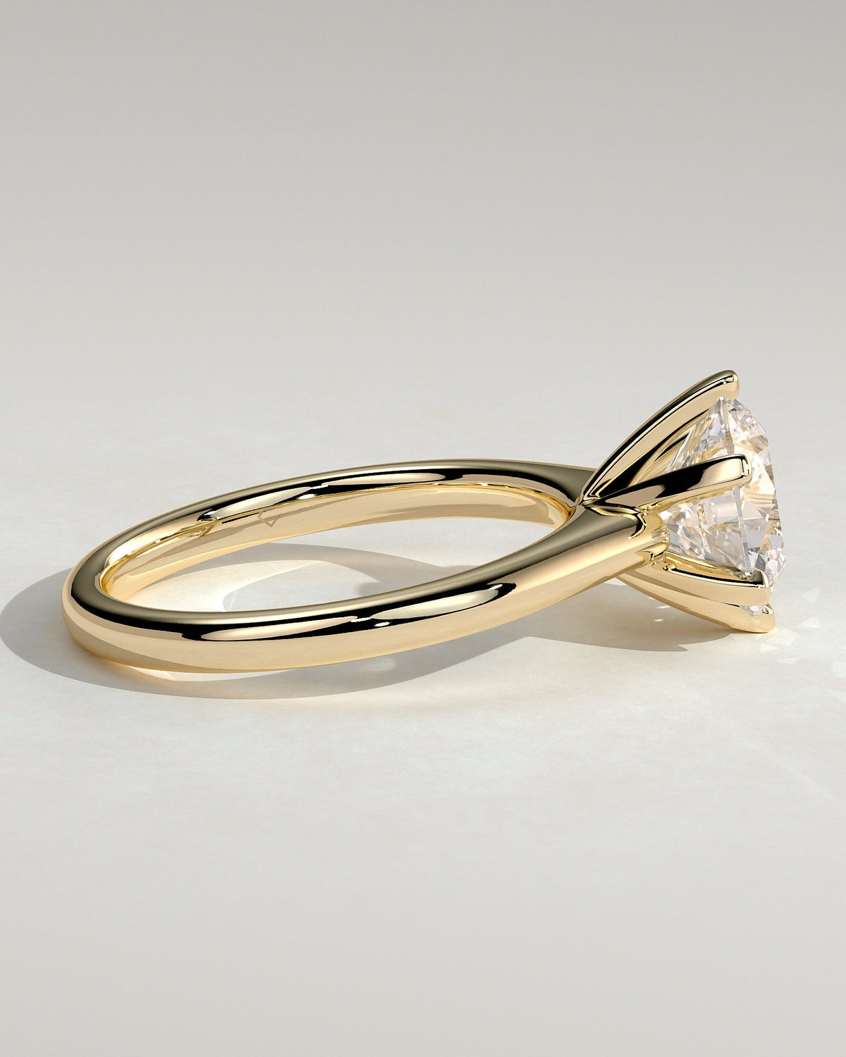 Round Solitaire Lab Grown Diamond Engagement Ring