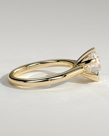 Round Solitaire Lab Grown Diamond Engagement Ring