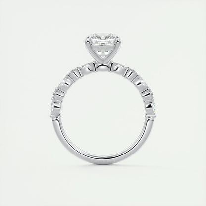 2 CT Cushion Solitaire CVD F/VS1 Diamond Engagement Ring 7