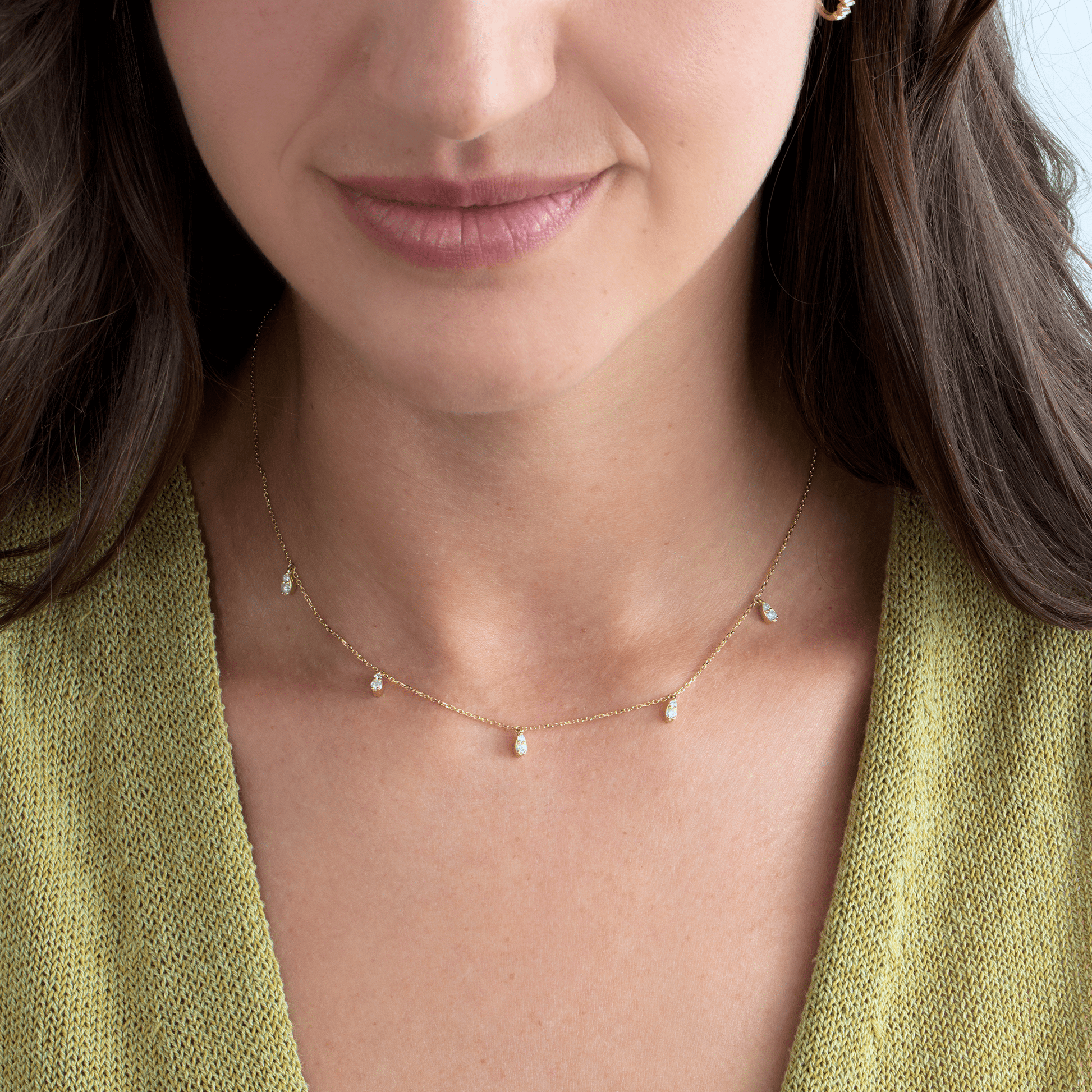 1.0 CT Round Bezel Solitaire Lab Grown Diamond Necklace