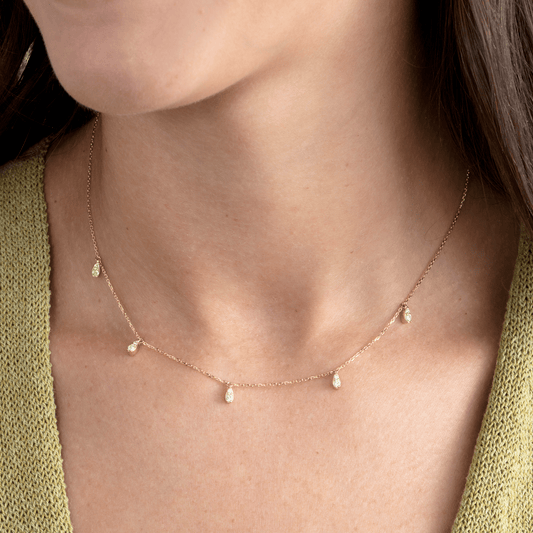 1.0 CT Round Bezel Solitaire Lab Grown Diamond Necklace