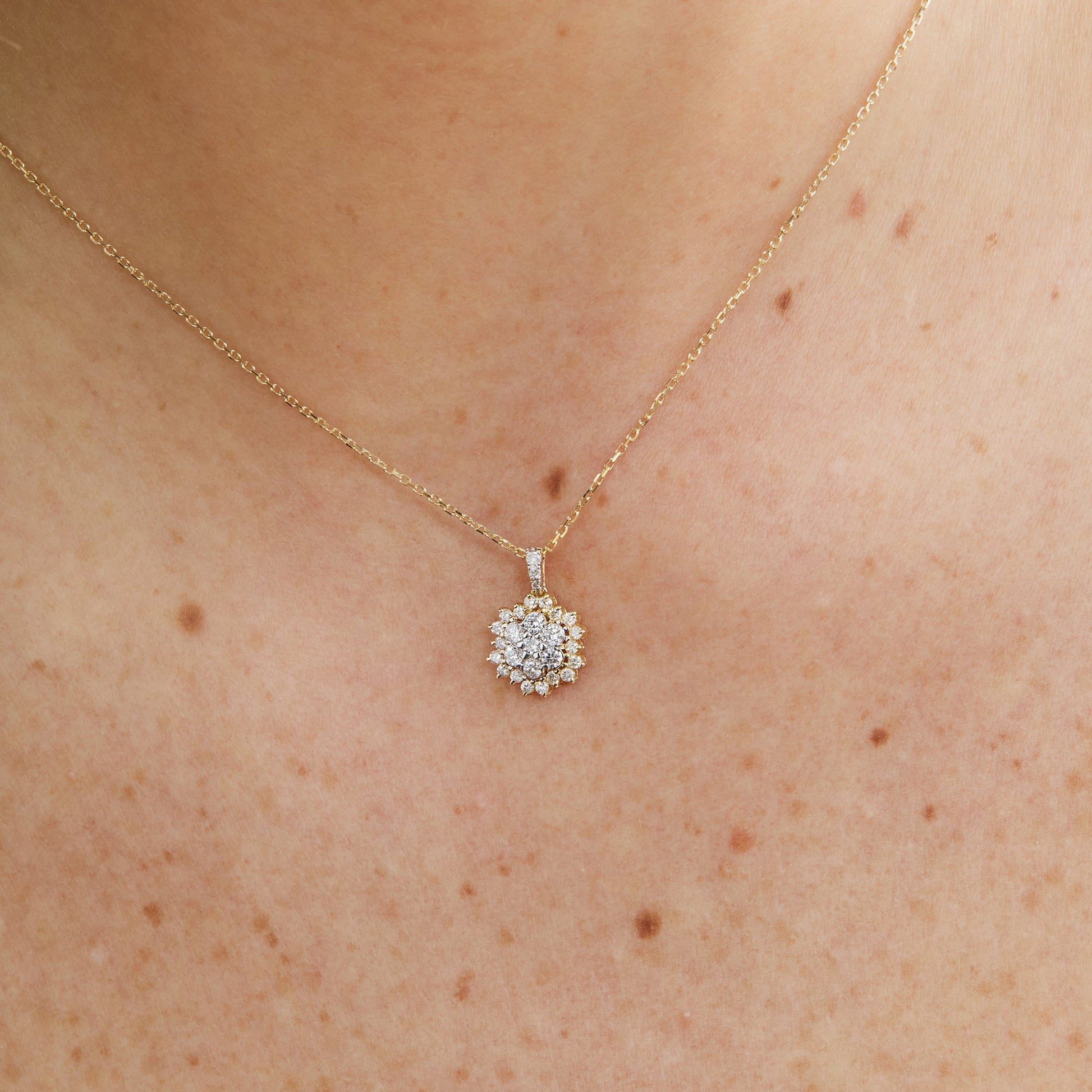 1.0 CT Round Bezel Solitaire Lab Grown Diamond Necklace