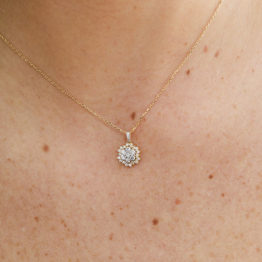 1.0 CT Round Bezel Solitaire Lab Grown Diamond Necklace