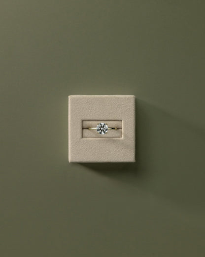 Round Solitaire Lab Grown Diamond Engagement Ring
