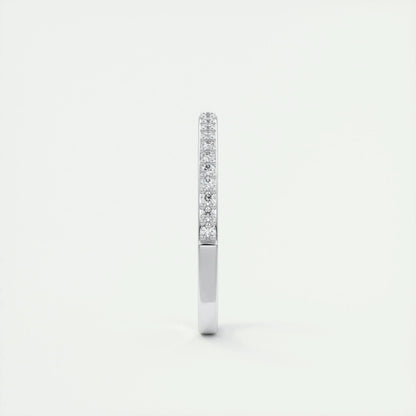 0.18 CT Round Half Eternity CVD EF/VVS Diamond Wedding Band 5