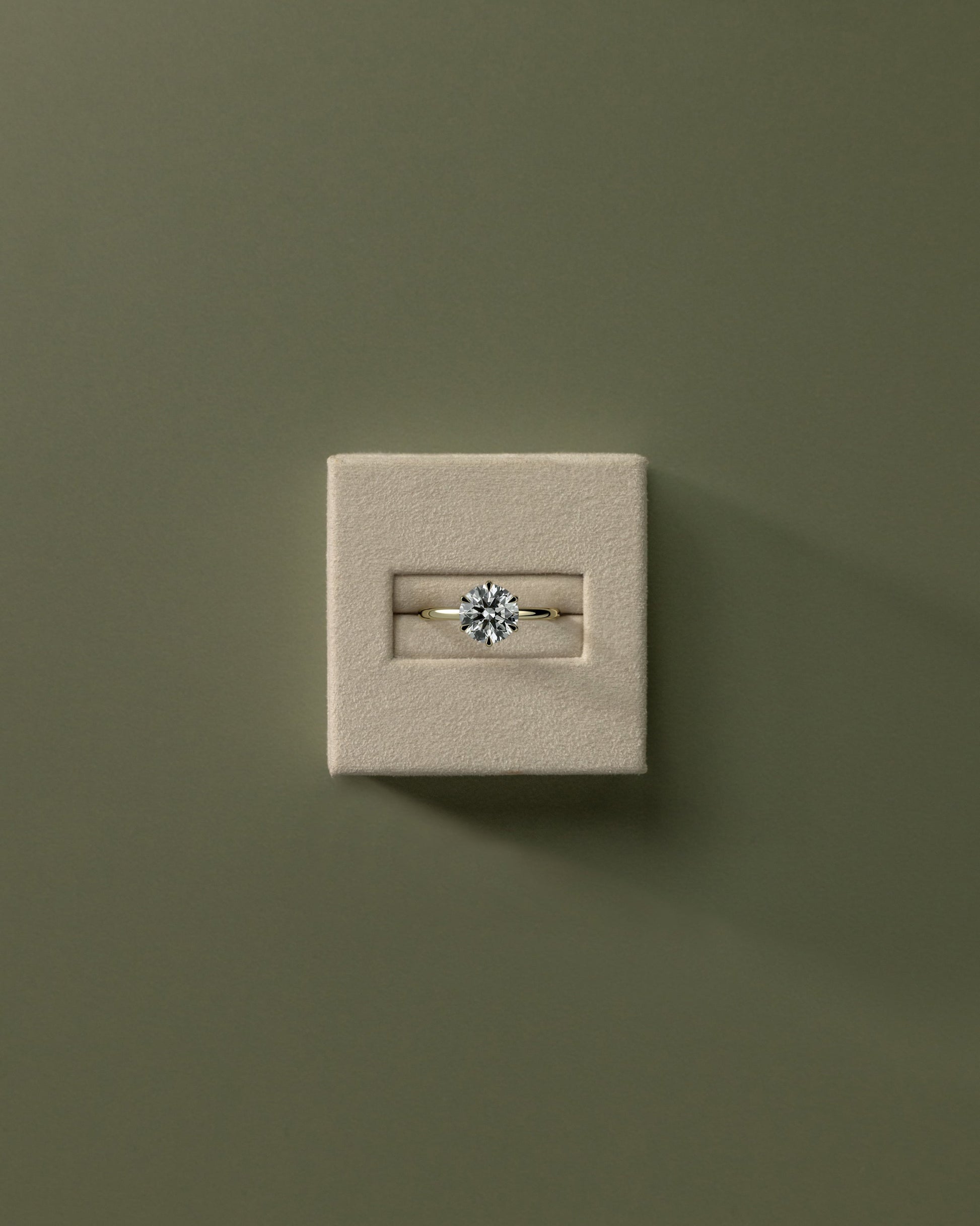 Round Hidden Halo Lab Grown Diamond Engagement Ring