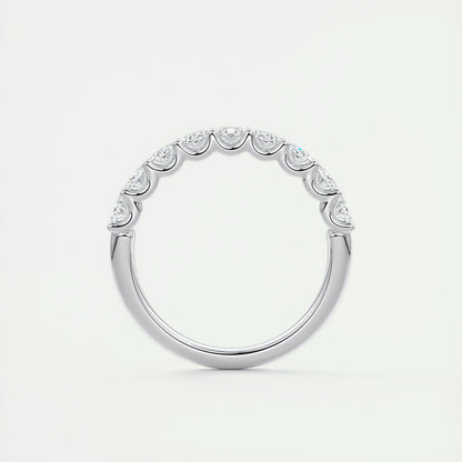 1.35 Oval Cut Shared Prongs Moissanite Bridal Wedding Band 3