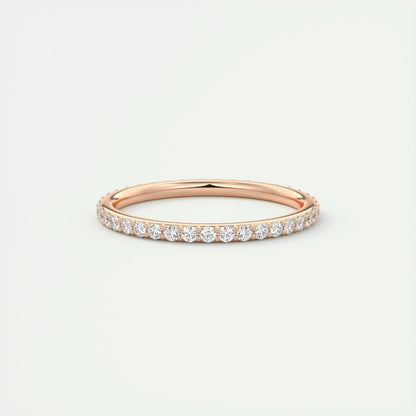 0.37 CT Round Full Eternity CVD EF/VVS Diamond Wedding Band 11