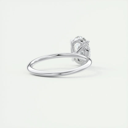 1.91 CT Oval Cut Solitaire Moissanite Engagement Ring 4