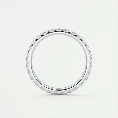 0.84 Round Cut Shared Prong Moissanite Bridal Wedding Band 5