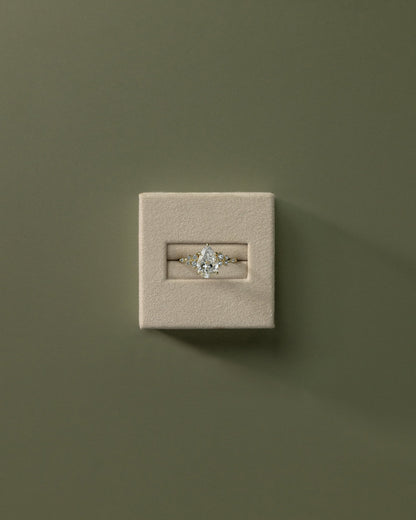 Pear Cluster Lab Grown Diamond Engagement Ring