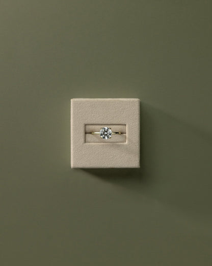 Round Solitaire With Tulip Prongs Lab Grown Diamond Engagement Ring