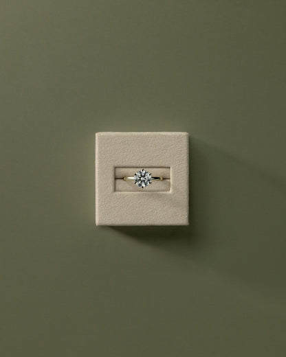 Round Solitaire Lab Grown Diamond Engagement Ring