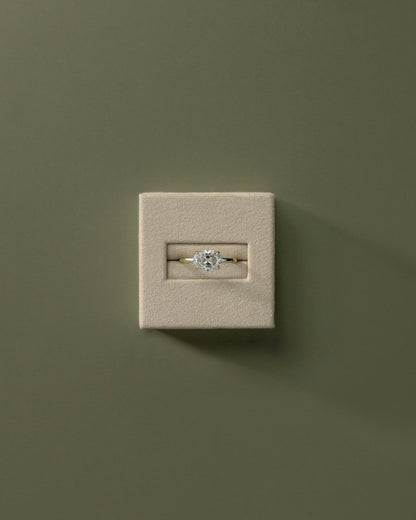 Oval East West Solitaire Lab Grown Diamond Engagement Ring