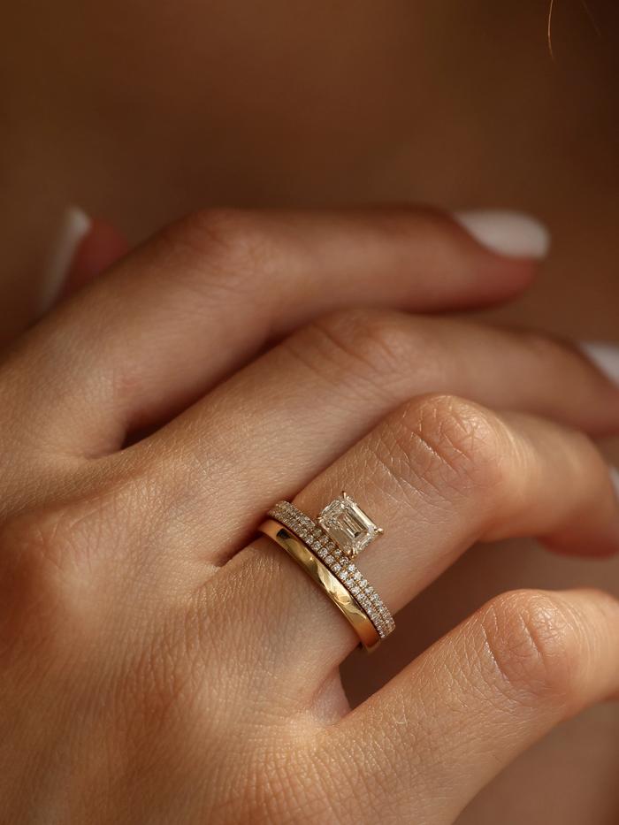 Marquise Cut Cluster Styled Lab Grown Diamond Engagement Ring