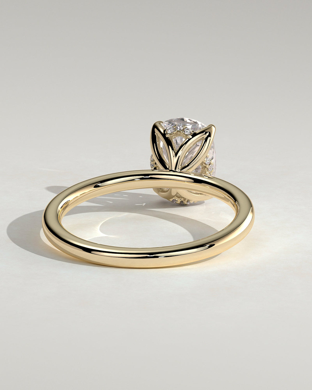 Cushion Solitaire With Tulip Prongs Lab Grown Diamond Engagement Ring