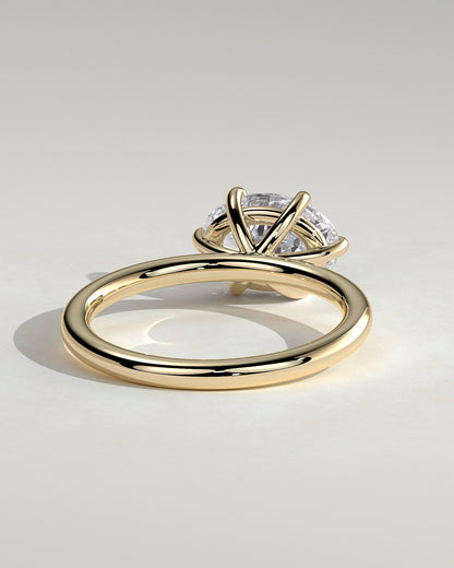 Oval East West Solitaire Lab Grown Diamond Engagement Ring