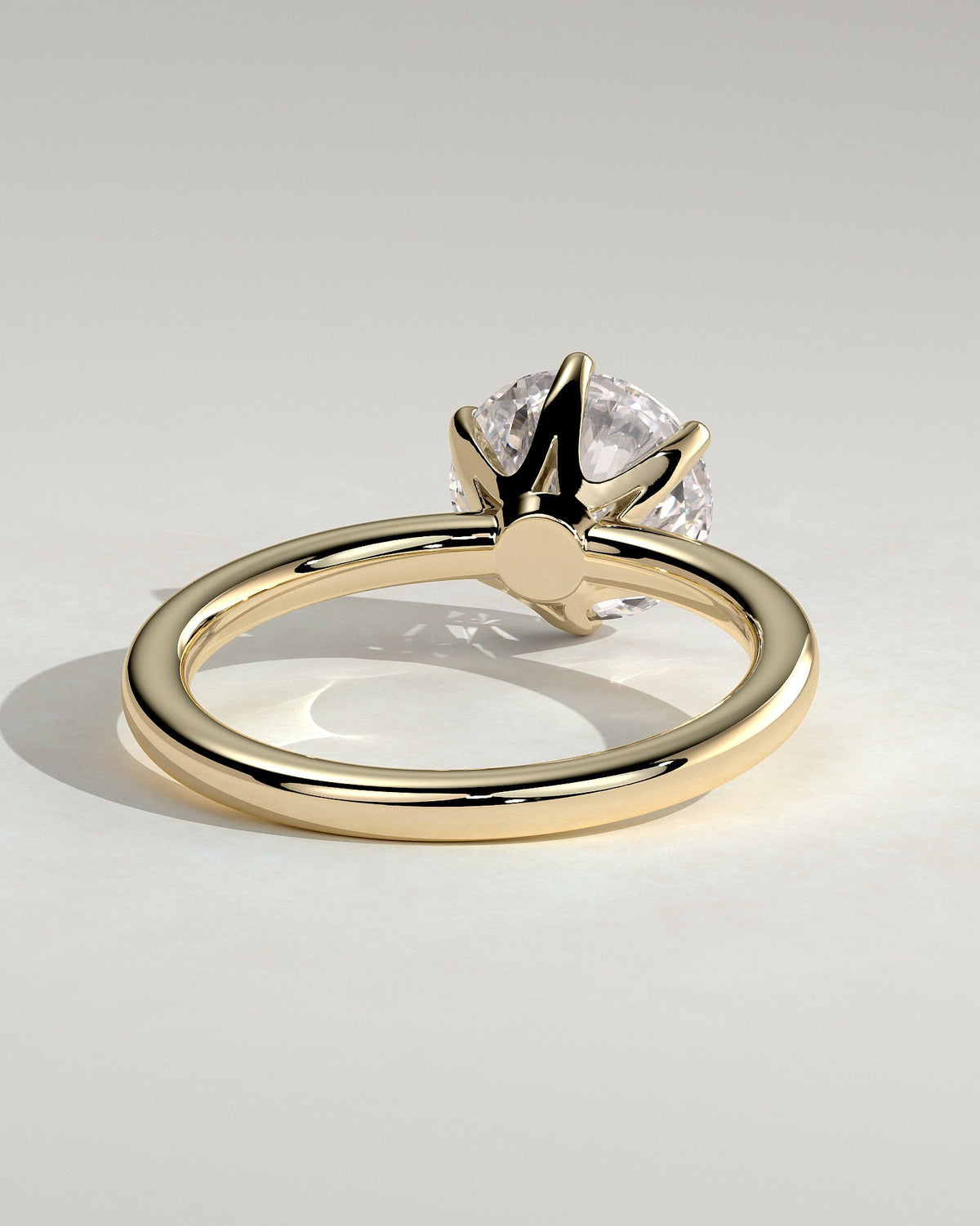Round Solitaire Lab Grown Diamond Engagement Ring