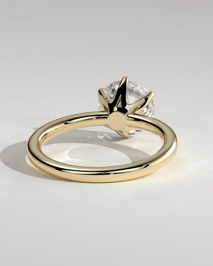 Round Solitaire Lab Grown Diamond Engagement Ring