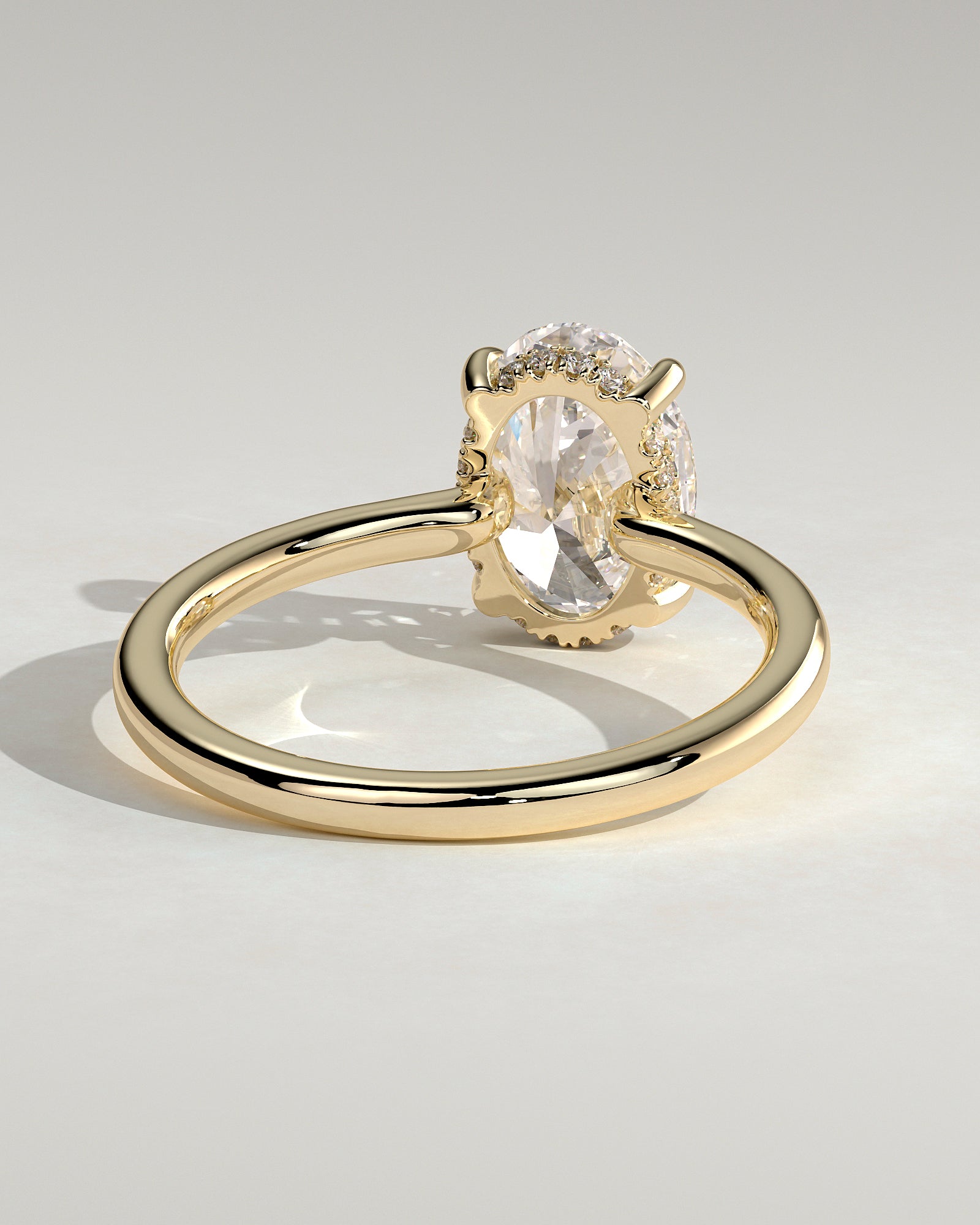 Oval Hidden Halo Lab Grown Diamond Engagement Ring