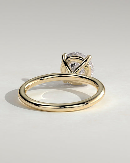 Round Solitaire Lab Grown Diamond Engagement Ring