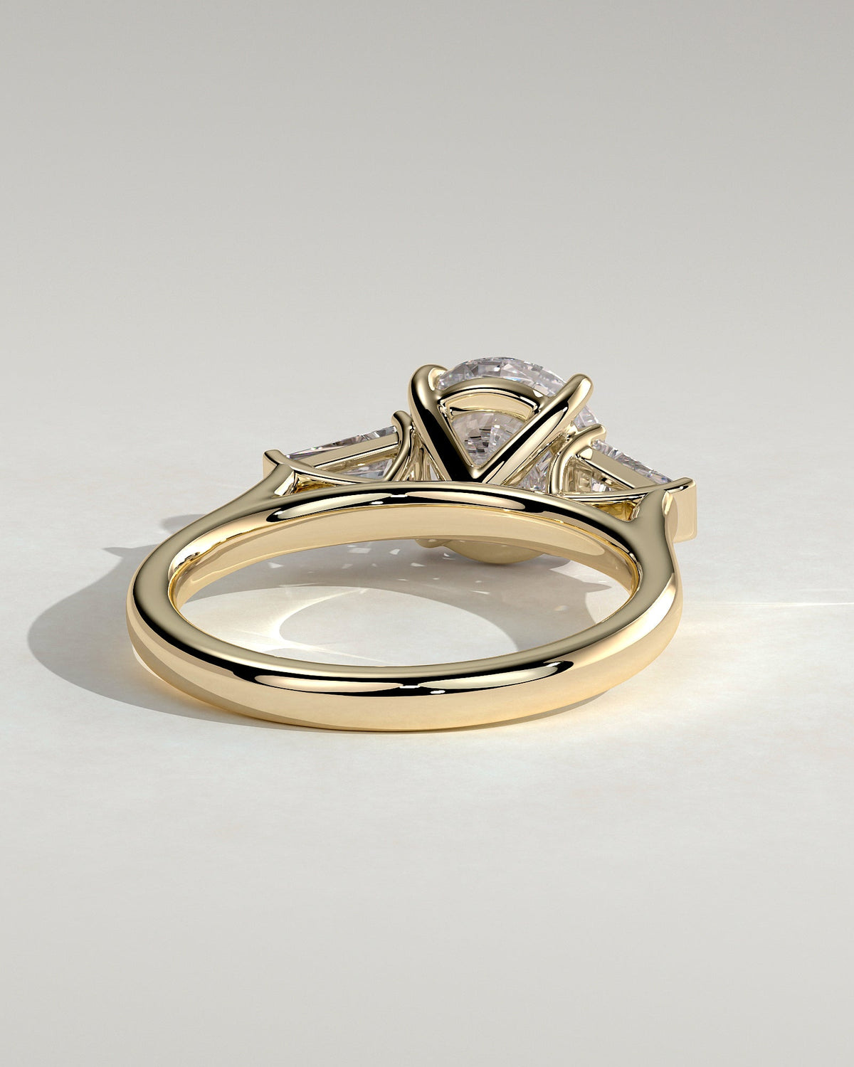 Round Three Stones Lab Grown Diamond Engagement Ring