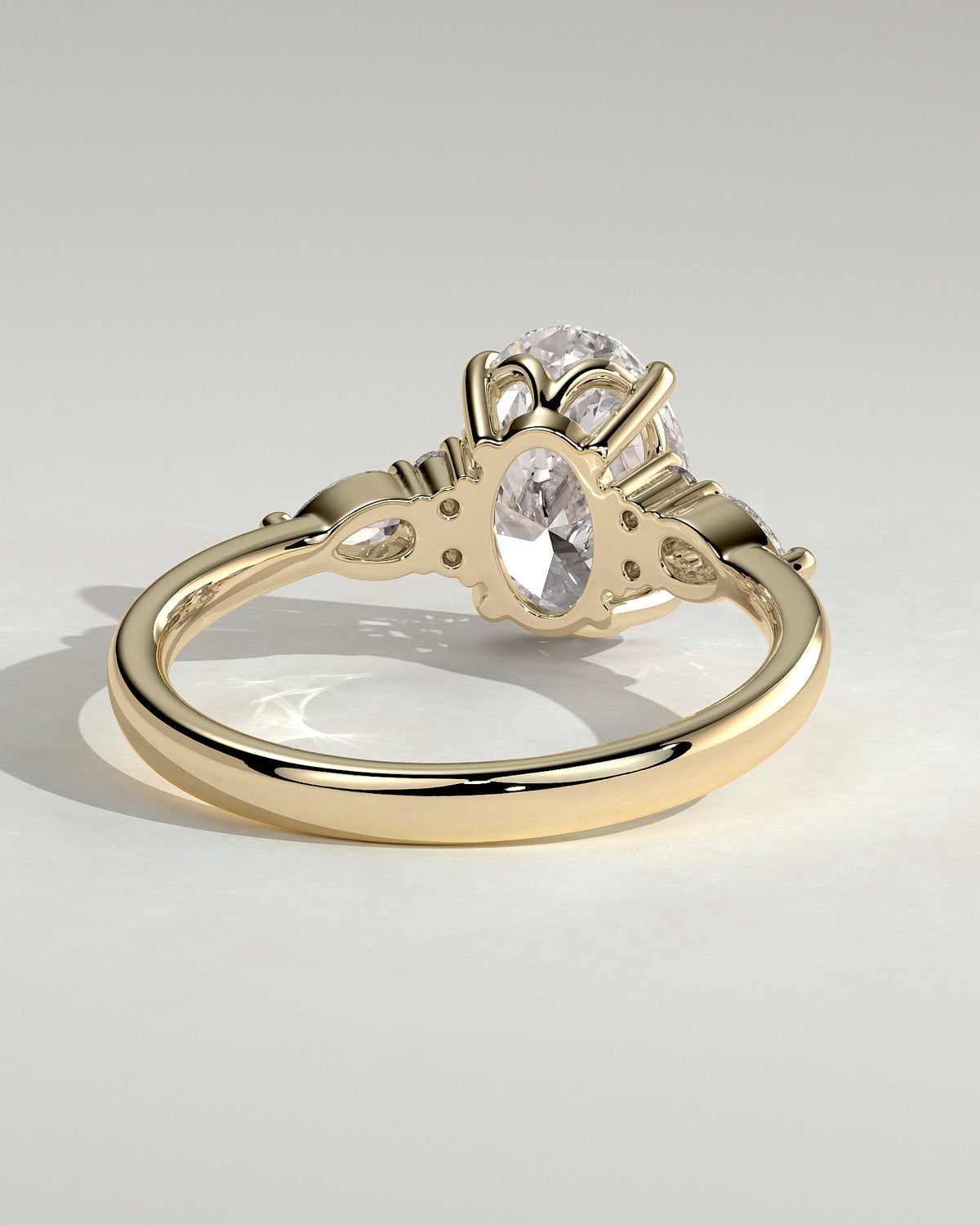 Oval Cluster Lab Grown Diamond Engagement Ring