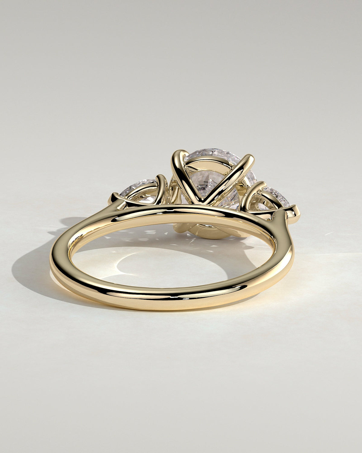 Round Three Stones Lab Grown Diamond Engagement Ring