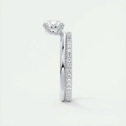 1.5 CT Oval Solitaire CVD F/VS1 Diamond Engagement Ring 5