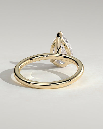 Pear Solitaire Lab Grown Diamond Engagement Ring