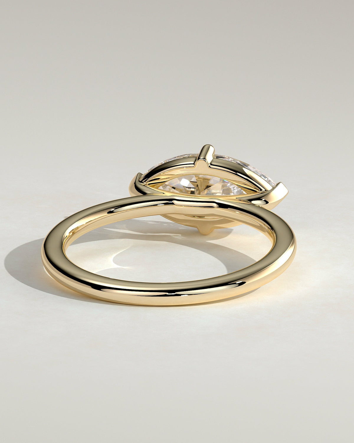 Marquise East West Solitaire Lab Grown Diamond Engagement Ring