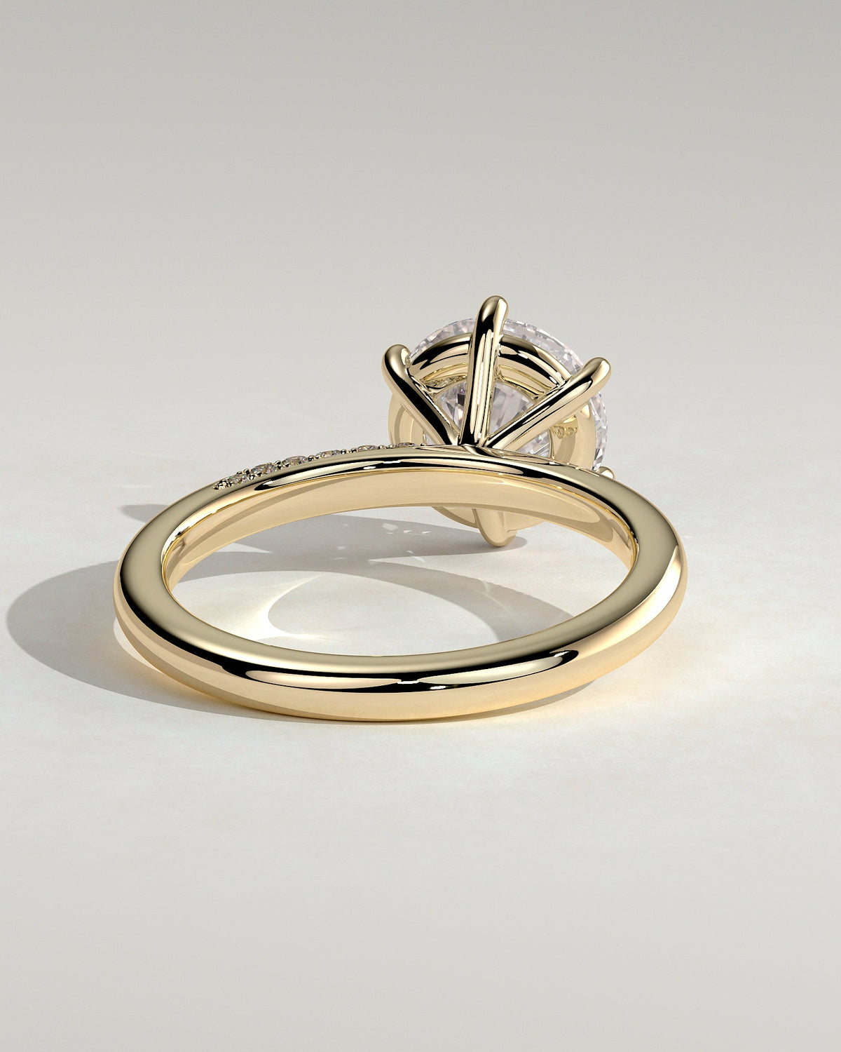 Round Minimal Cluster Lab Grown Diamond Engagement Ring