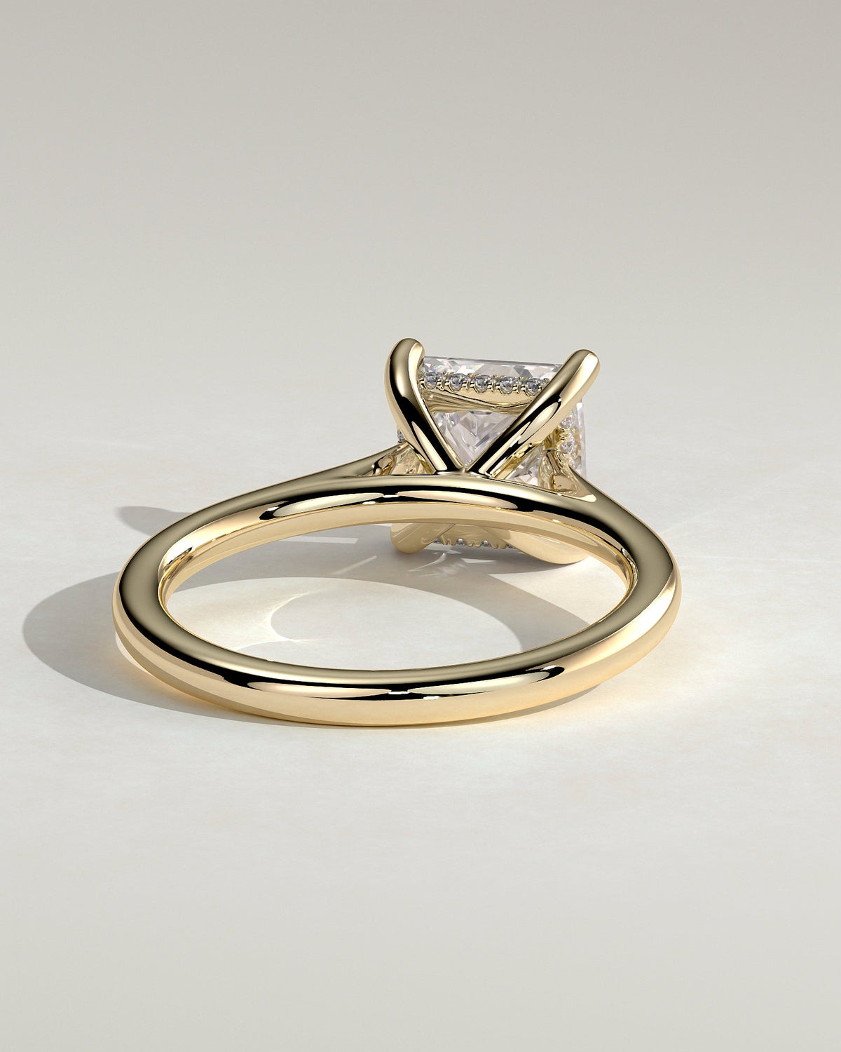 Princess Hidden Halo Lab Grown Diamond Engagement Ring