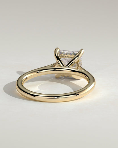 Princess Hidden Halo Lab Grown Diamond Engagement Ring