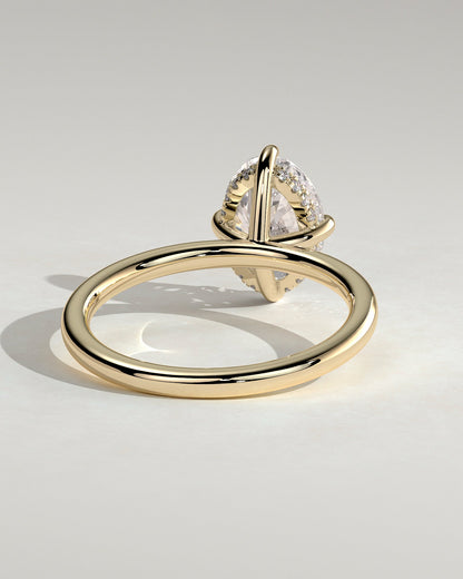 Oval Hidden Halo Lab Grown Diamond Engagement Ring