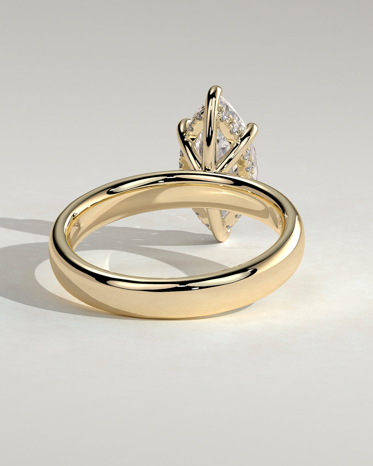 Marquise Bold Hidden Halo Lab Grown Diamond Engagement Ring