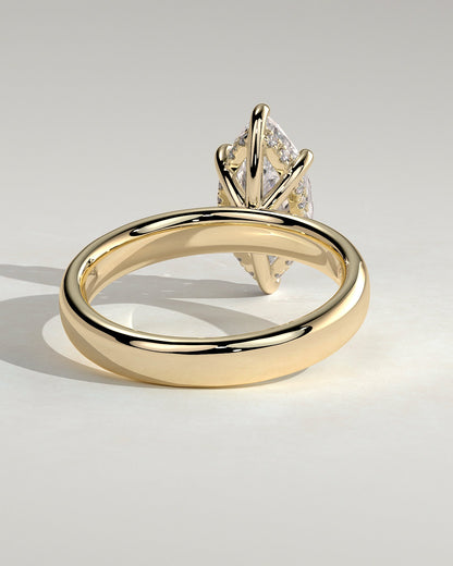 Marquise Bold Hidden Halo Lab Grown Diamond Engagement Ring