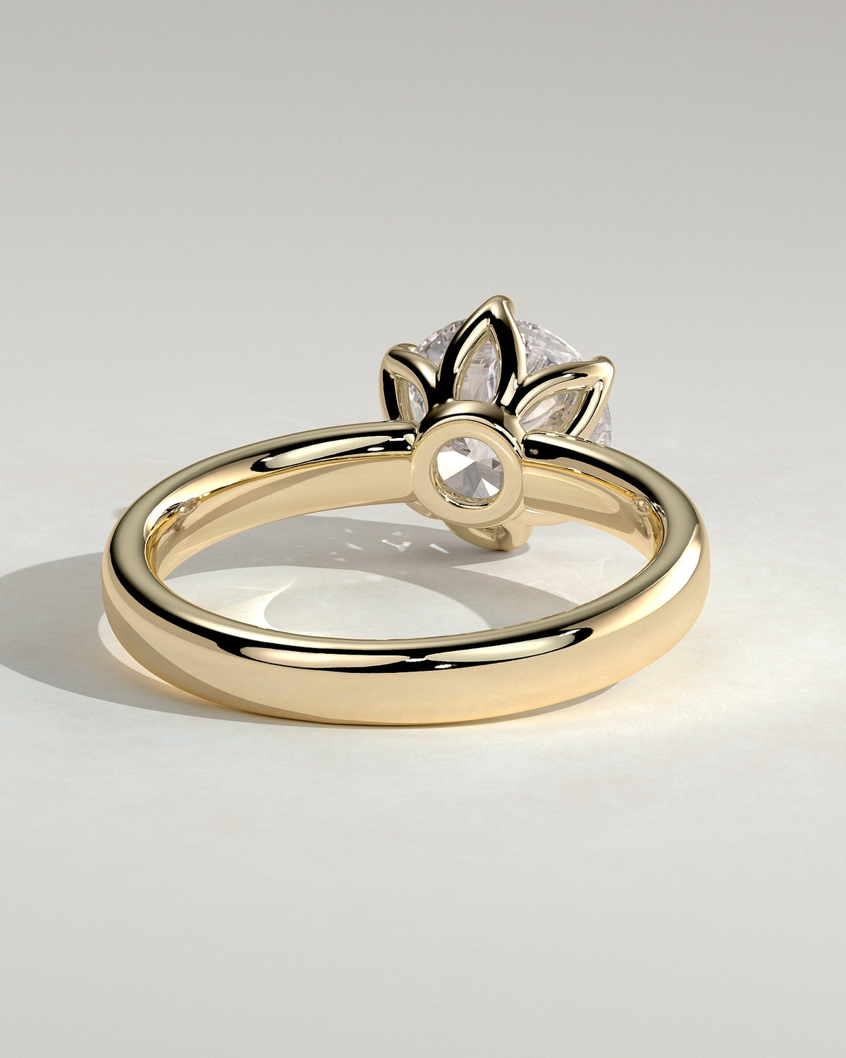 Round Bold Solitaire Lab Grown Diamond Engagement Ring