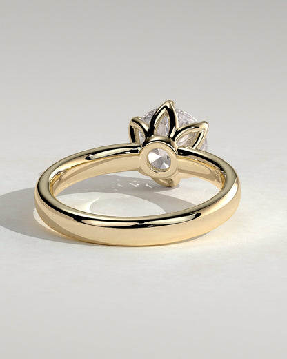 Round Bold Solitaire Lab Grown Diamond Engagement Ring