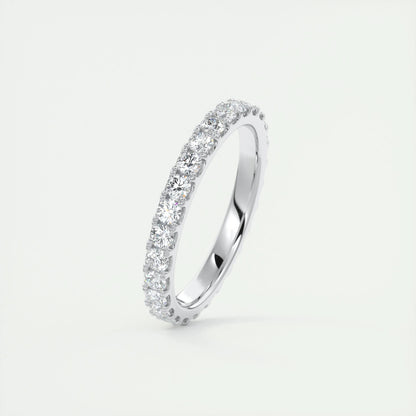 0.84 Round Cut Shared Prong Moissanite Bridal Wedding Band 3
