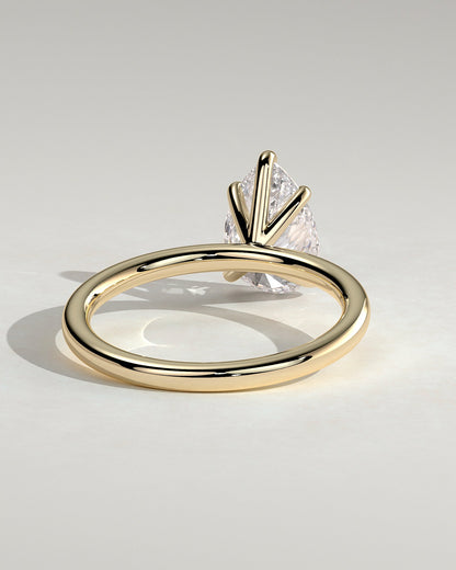 Pear Solitaire Lab Grown Diamond Engagement Ring