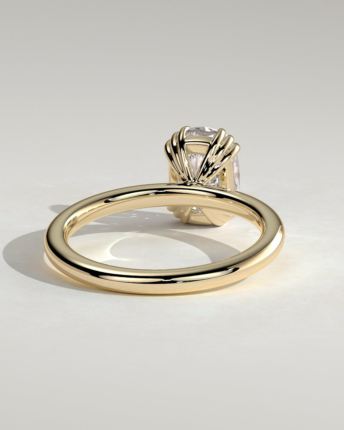 Elongated Cushion Solitaire Lab Grown Diamond Engagement Ring