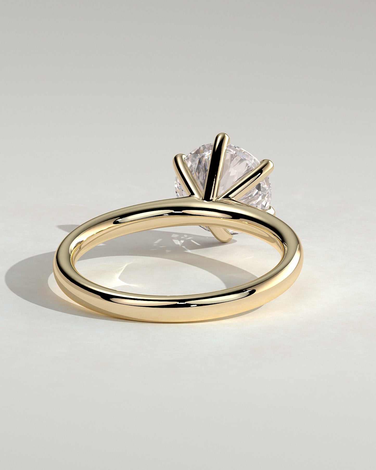 Round Solitaire Lab Grown Diamond Engagement Ring