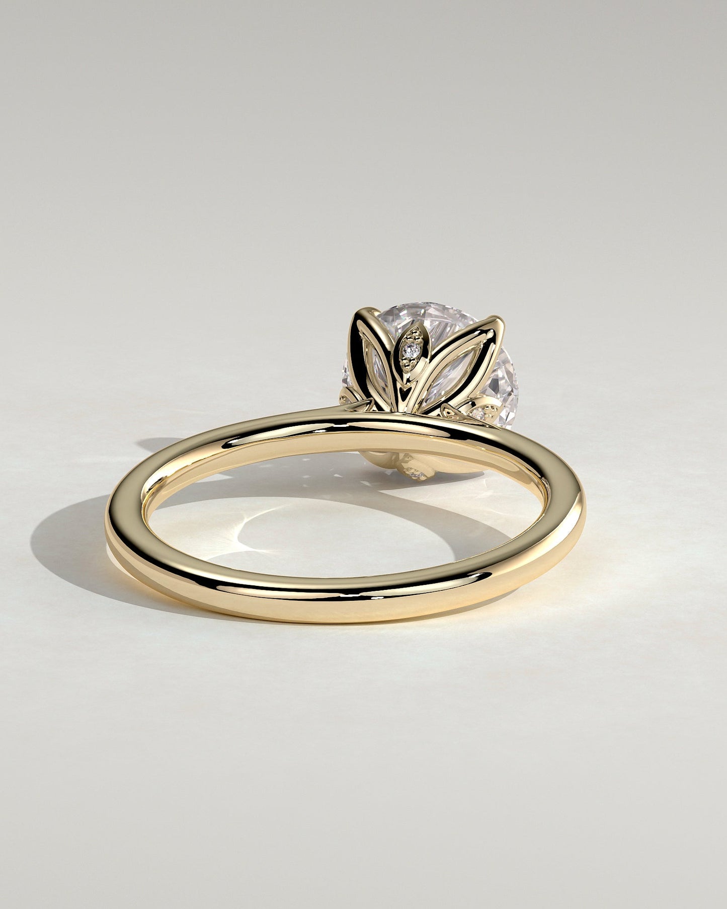 Round Solitaire Lab Grown Diamond Engagement Ring