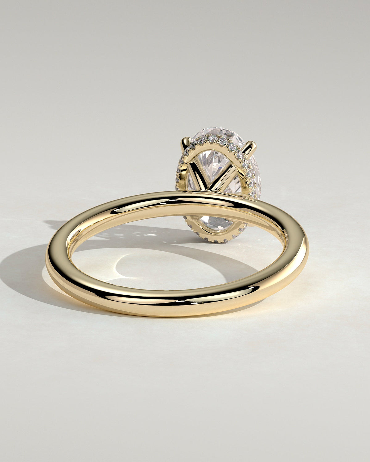 Oval Hidden Halo Lab Grown Diamond Engagement Ring