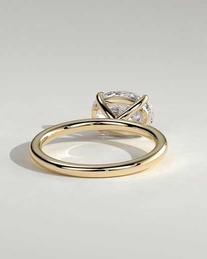 Oval East West Solitaire Lab Grown Diamond Engagement Ring