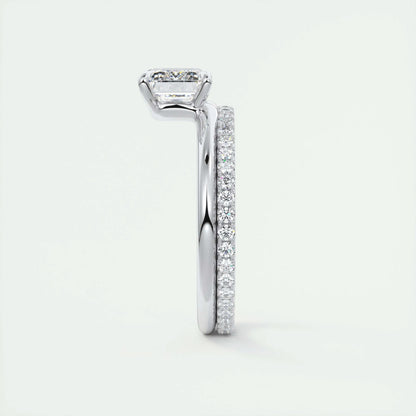 1.91 CT Emerald Cut Solitaire Moissanite Engagement Ring 5